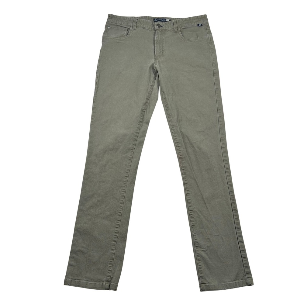 Live Forever Golf Pants Mens 34x34 (fits 32x32) Canvas Performance Olive Green